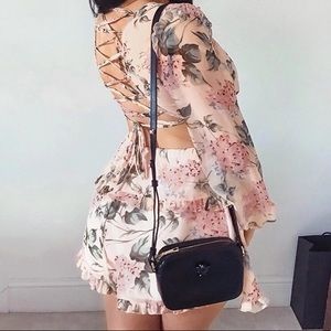 NEW Floral Boho Romper Jumpsuit Crop Top Shorts Set Dress